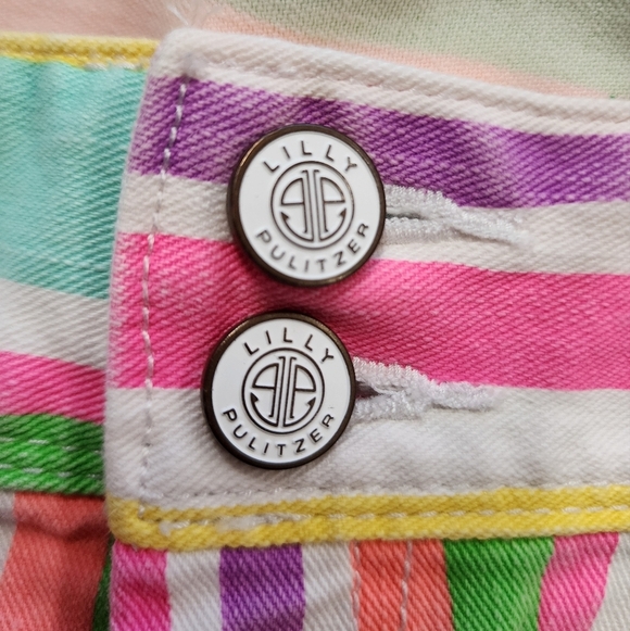Lilly Pulitzer Women's Colorful Striped Pants Skinny Dnim5 Pockets, sz 2 - Picture 9 of 15